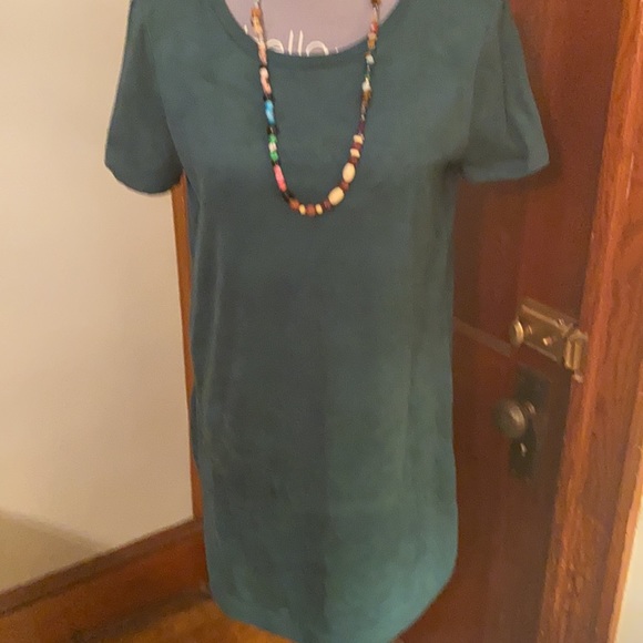 ❤️ forever 21 green photo suede shirt style mini dress❤️ - Picture 3 of 7